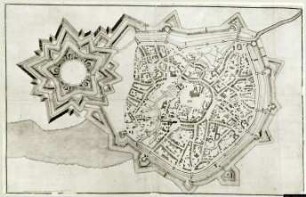 Stadt Münster mit der nach 1661 im Westen erbauten Zitadelle