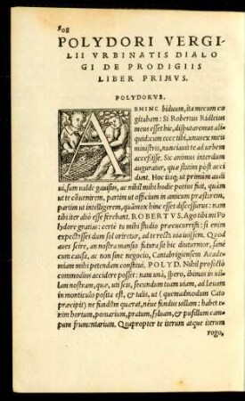 Polydori Vergilii Urbinatis Dialogi De Prodigiis Liber ...