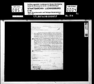 Verfügungen des Innenministeriums, der Oberleitung der Polizeiwehr und der Hauptstelle für Einwohnerwehren Württembergs