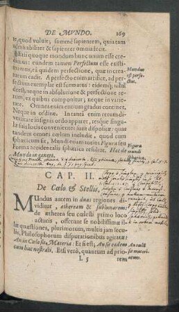 Cap. II. De Coelo & Stellis