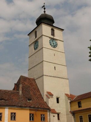 Sanierter Stadtturm von Sibiu (Hermannstadt)