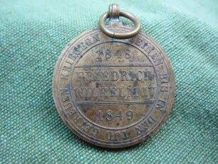Hohenzollern Denkmünze für Kämpfer 1848-1849