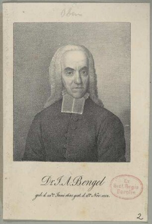 Bildnis des Johann Albrecht Bengel