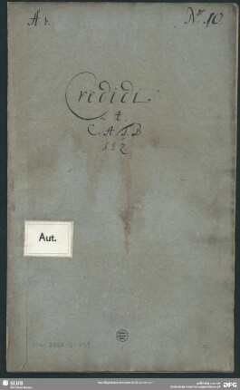 Credidi - Mus.2358-D-61,7 : V (4), Coro, orch - a; ZWV Z 85