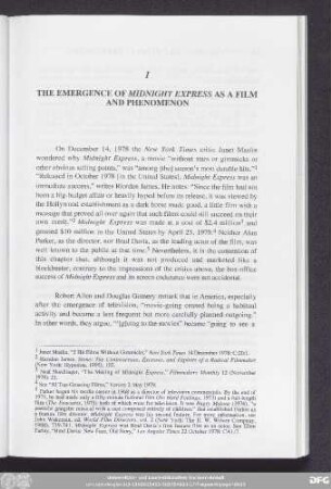 1 The Emergence Of Midnight Express As A Film And Phenomenon