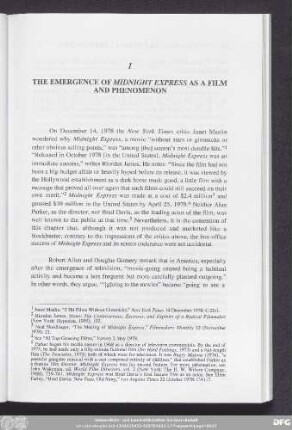 1 The Emergence Of Midnight Express As A Film And Phenomenon