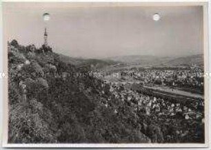 Trier, Blick vom Markusberg ins Moseltal (Mariensäule)
