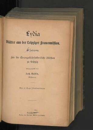 6.1912: Lydia : Bl. aus d. Leipziger Frauenmission