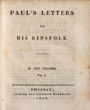 The Works of Walter Scott, Esq.. 89, Paul's letters to his kinsfolk ; 1