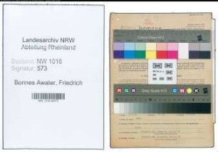 Entnazifizierung Friedrich Bonnes Awater , geb. 18.01.1888 (Bauer)