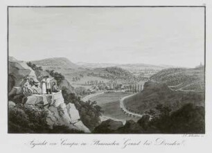Außicht von Canapee im Plauenschen Grund bei Dresden