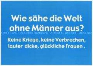 Postkarte zum Thema Männerbild