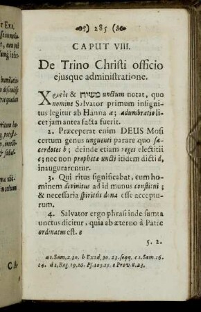 Caput VIII. De Trino Christi officio ejusque administratione.
