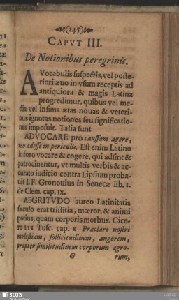 Caput III. De Notionibus peregrinis