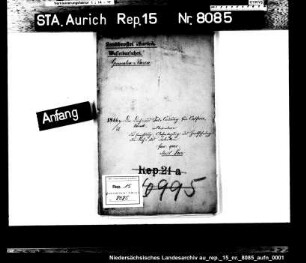 Die Ausführung der Deich- und Sielordnung hinsichtlich der Aufstellung der Deich- und Sielrollen: Stadt Leer