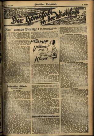 Dritte Ausgabe vom Freitag, den 24. Juli 1936.