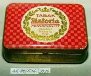 Blechdose für "TABAK Astoria FEINSCHNITT Waldorf Astoria 50 gr."
