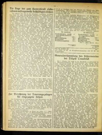 Generalversammlung des Lehrervereins der Diözese Osnabrück