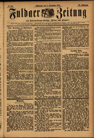 Ausgabe vom Mittwoch, den 04. November 1896.