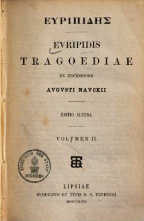 Euripidis Tragoediae, 2