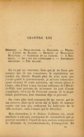Chapitre XIII. Démission ...
