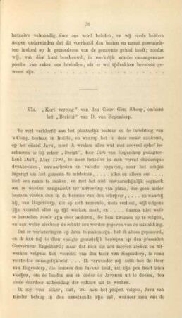 VIa. "Kort vertoog" van den Gouv. Gen. Siberg, ...