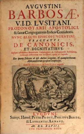 Tractatus de canonicis et dignitatibus