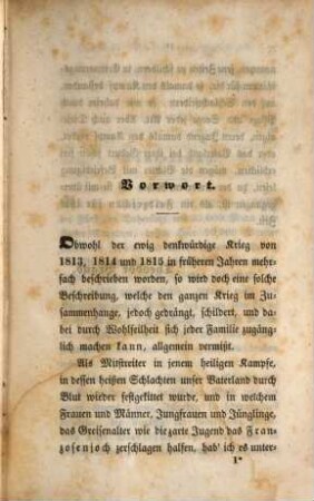 Der Befreiungskrieg von 1813, 1814 und 1815, 1
