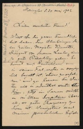 Brief an Ferruccio Busoni : 30.05.1902