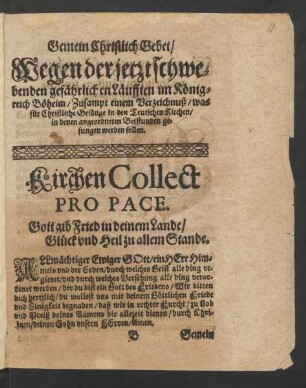 Kirchen Collect Pro Pace.