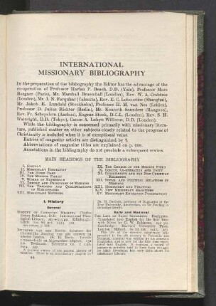 International missionary bibliography