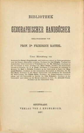 Handbuch der Klimatologie, 2. Spezielle Klimatologie