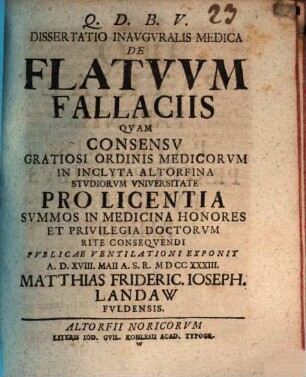 Diss. inaug. med. de flatuum fallaciis