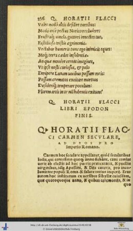 QUINTI HORATII FLACCI CARMEN SECULARE