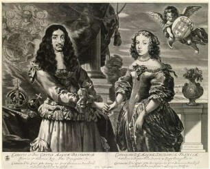 Bildnis Charles II. von England (1630-1685) und Bildnis Catharina von Braganza