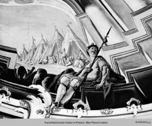 Deckendekoration : Der heilige Jakobus erscheint König Ferdinand von Aragon