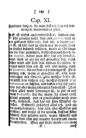 Cap. XI. - Von denen dingen, die man soll mit dem ertz vermengen, wann man es glüet.