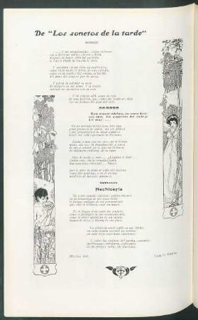 De "Los senotos de la tarde" : Este soneto celebra, en unos divinos ojos, los augurios del cielo y del mar [y] Hechicería