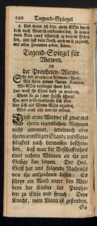 Tugend-Spiegel für Witwen, an der Propheten-Witwe