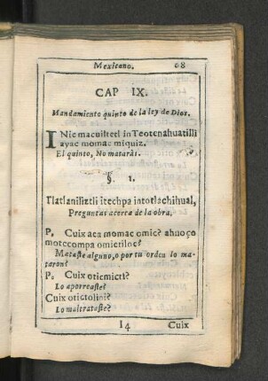 Cap. IX. Mandamiento quinto de la ley de Dios