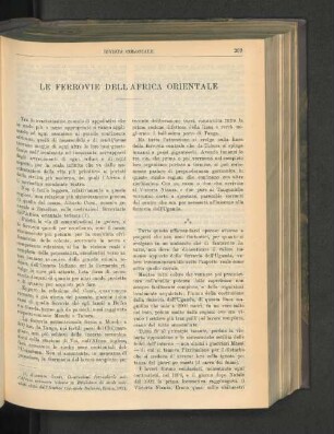 Le Ferrovie Dell'Africa Orientale.
