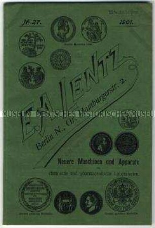 Preisliste über Hilfsapparate und Maschinen für pharmazeutische und chemische Labors