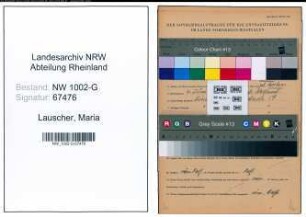 Entnazifizierung Maria Lauscher, geb. 04.06.1885 ()