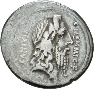 Denar des C. Memmius mit Darstellung der Ceres