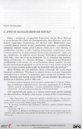 17: O "dwóch głosach historii sztuki"