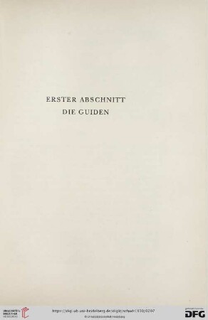 Erster Abschnitt. Die Guiden