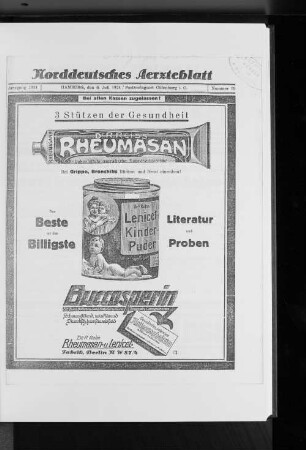 Nr. 19 1924 : Jahrgang 1924 Hamburg, den 6.Juli 1924 Nummer 19