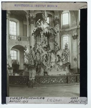 Bad Staffelstein, Wallfahrtskirche Vierzehnheiligen : Inneres, Gnadenaltar
