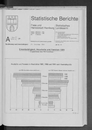 Erwerbstätigkeit, Haushalte und Familien 1991 : Lfd. Nr. 34