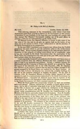 Correspondence respecting the demands made upon the Greek Government; and respecting the Islands of Cervi and Sapienza : presented to both Houses of Parliament by Command of Her Majesty